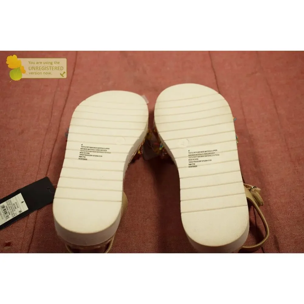 art class Girls' Andi Raffia Sandals Size 4